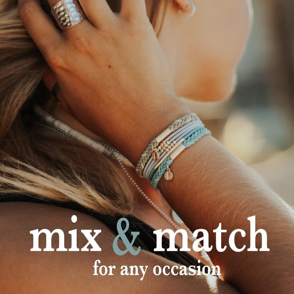 Hair Tie Bracelets Women Elastic Jewelry Stretch Bands Stylish Gift Set - Picture 5 of 6